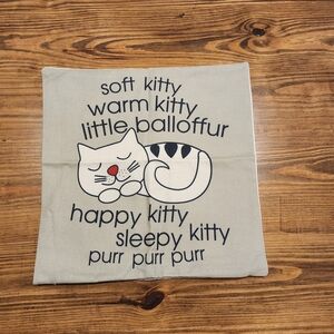 Big Bang Theory Soft Kitty Zippered Pillow Case and Pillow NWOT